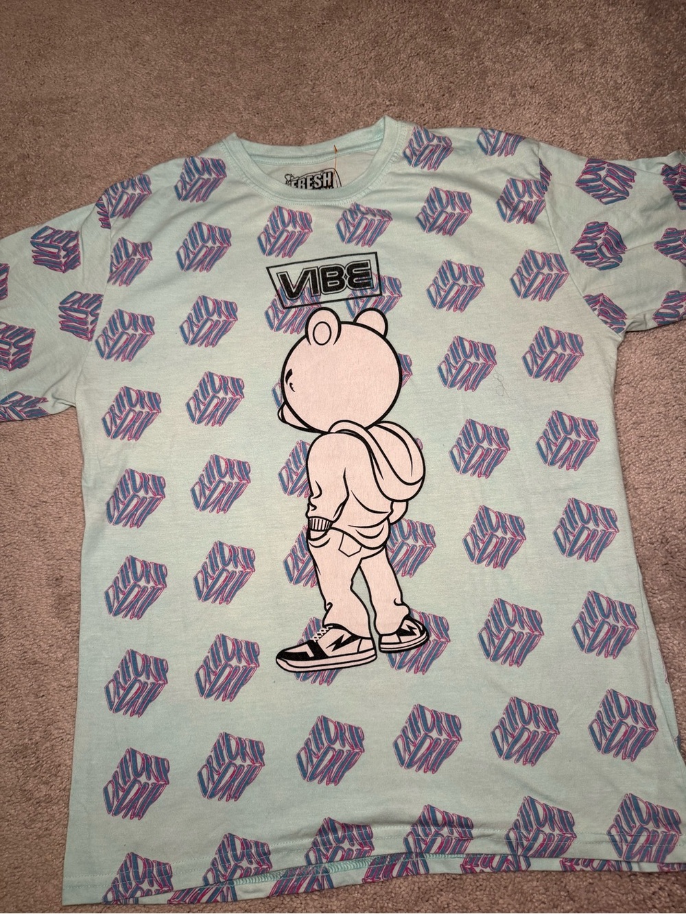 Fresh Laundry Graphic Short Sleeve T-Shirt - Light Blue